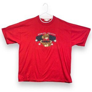 Vintage Pleasant Shade-Red Short Sleeve - Worlds Greatest Mom - T-Shirt Size XL